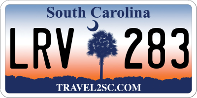 SC license plate LRV283