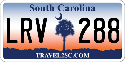 SC license plate LRV288