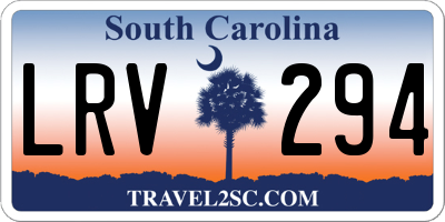 SC license plate LRV294