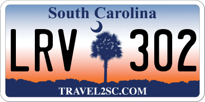SC license plate LRV302