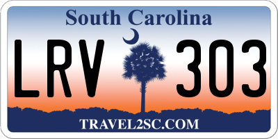 SC license plate LRV303