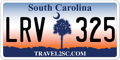 SC license plate LRV325