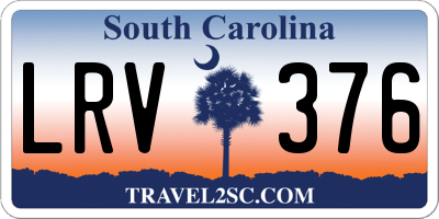 SC license plate LRV376