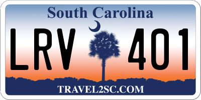 SC license plate LRV401