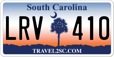 SC license plate LRV410
