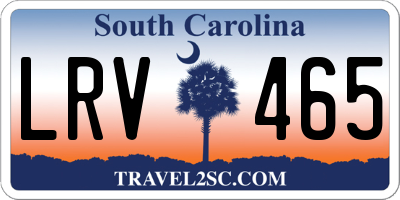 SC license plate LRV465