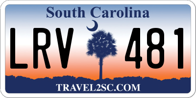 SC license plate LRV481