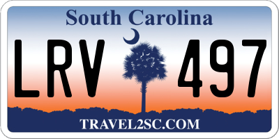 SC license plate LRV497