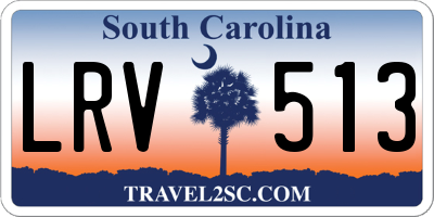 SC license plate LRV513