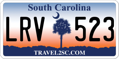 SC license plate LRV523