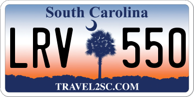 SC license plate LRV550