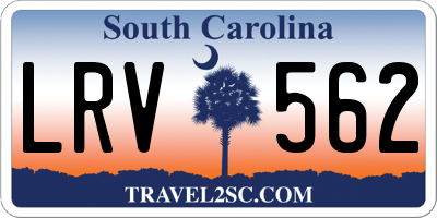 SC license plate LRV562