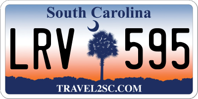 SC license plate LRV595
