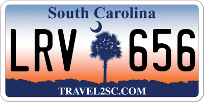 SC license plate LRV656