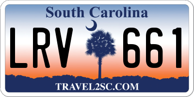 SC license plate LRV661