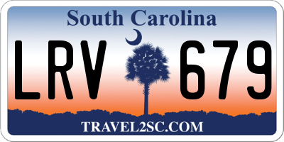 SC license plate LRV679