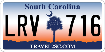 SC license plate LRV716