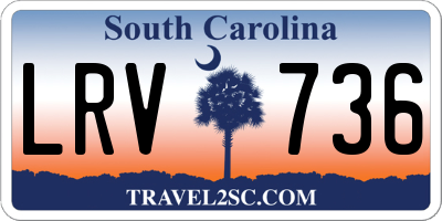 SC license plate LRV736