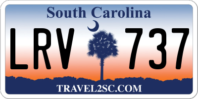 SC license plate LRV737
