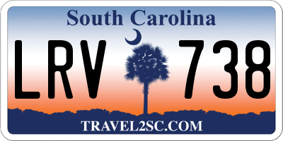 SC license plate LRV738