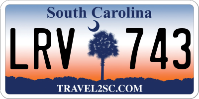 SC license plate LRV743