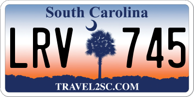 SC license plate LRV745