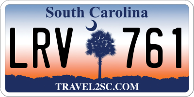 SC license plate LRV761