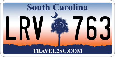SC license plate LRV763