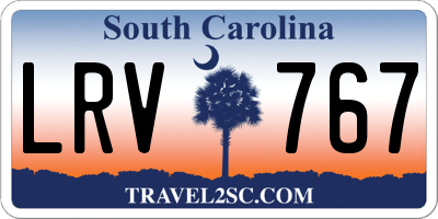 SC license plate LRV767