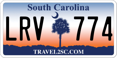 SC license plate LRV774