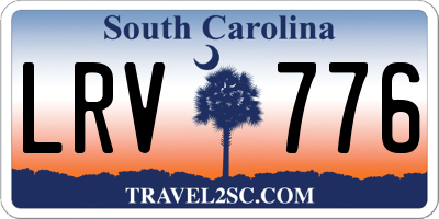 SC license plate LRV776
