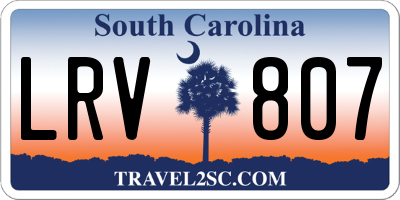 SC license plate LRV807