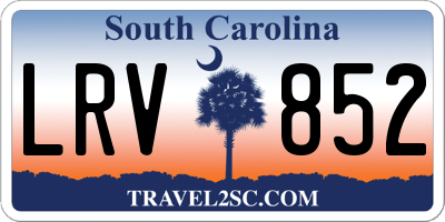 SC license plate LRV852