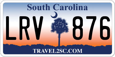 SC license plate LRV876