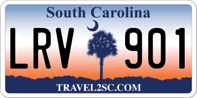 SC license plate LRV901