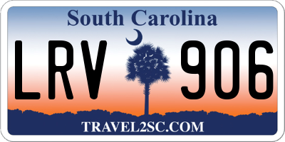 SC license plate LRV906