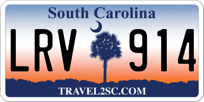 SC license plate LRV914