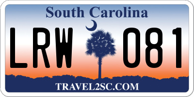 SC license plate LRW081