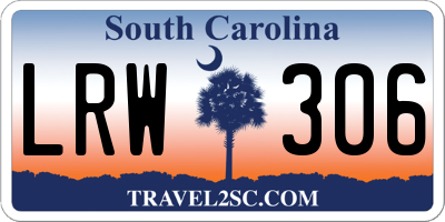 SC license plate LRW306