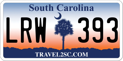 SC license plate LRW393