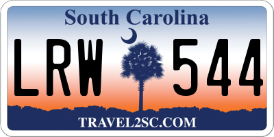 SC license plate LRW544