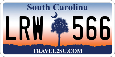 SC license plate LRW566