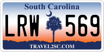 SC license plate LRW569
