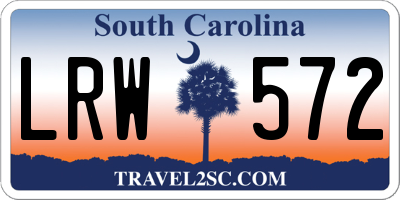 SC license plate LRW572