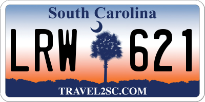 SC license plate LRW621