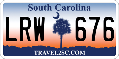 SC license plate LRW676