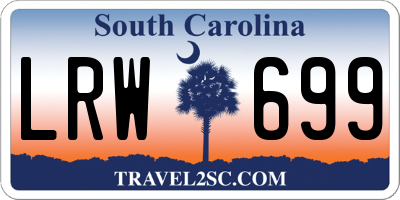 SC license plate LRW699