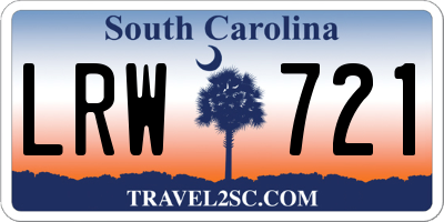 SC license plate LRW721
