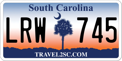 SC license plate LRW745