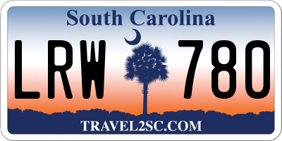 SC license plate LRW780